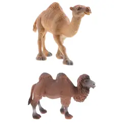 2 шт. реалистичные Dromedary Bactrian верблюд фигурку модель игрушки Детские коллекционные