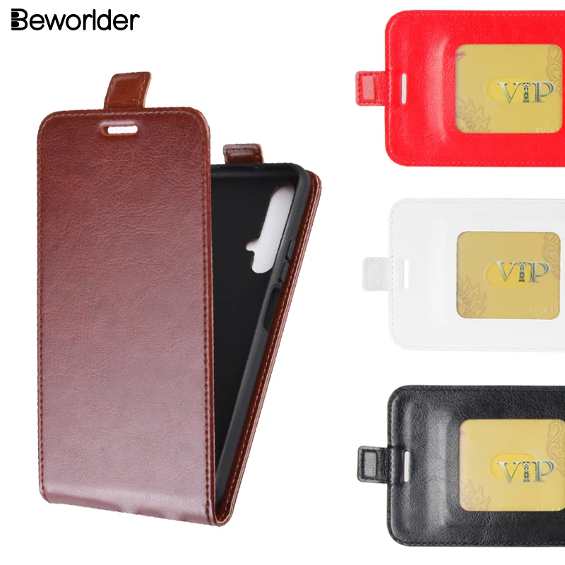 

For Huawei Honor 20 Case Full Protect Flip Vertical Card Slot PU Leather Soft TPU Phone Bags Cover For Huawei Honor20 Pro Case