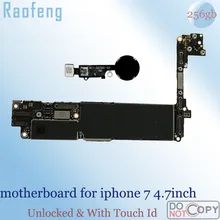 Raofeng костюм ios система с сенсорным ID материнская плата 256 ГБ для iphone 7 материнская плата 4,7 дюймов версия разблокирована с чипами материнская плата