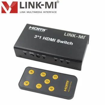 

LINK-MI LM-SW03 3x1 HDMI Switch, Select One of 3 Different HDMI Signal Input Sources and Switch to 1 HDMI Display