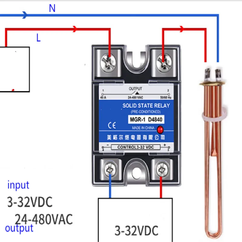 Твердотельное реле Однофазное 220 В SSR-40DA MGR-1 D4810 D4825 D4840 40a D4860 Dc управление ac