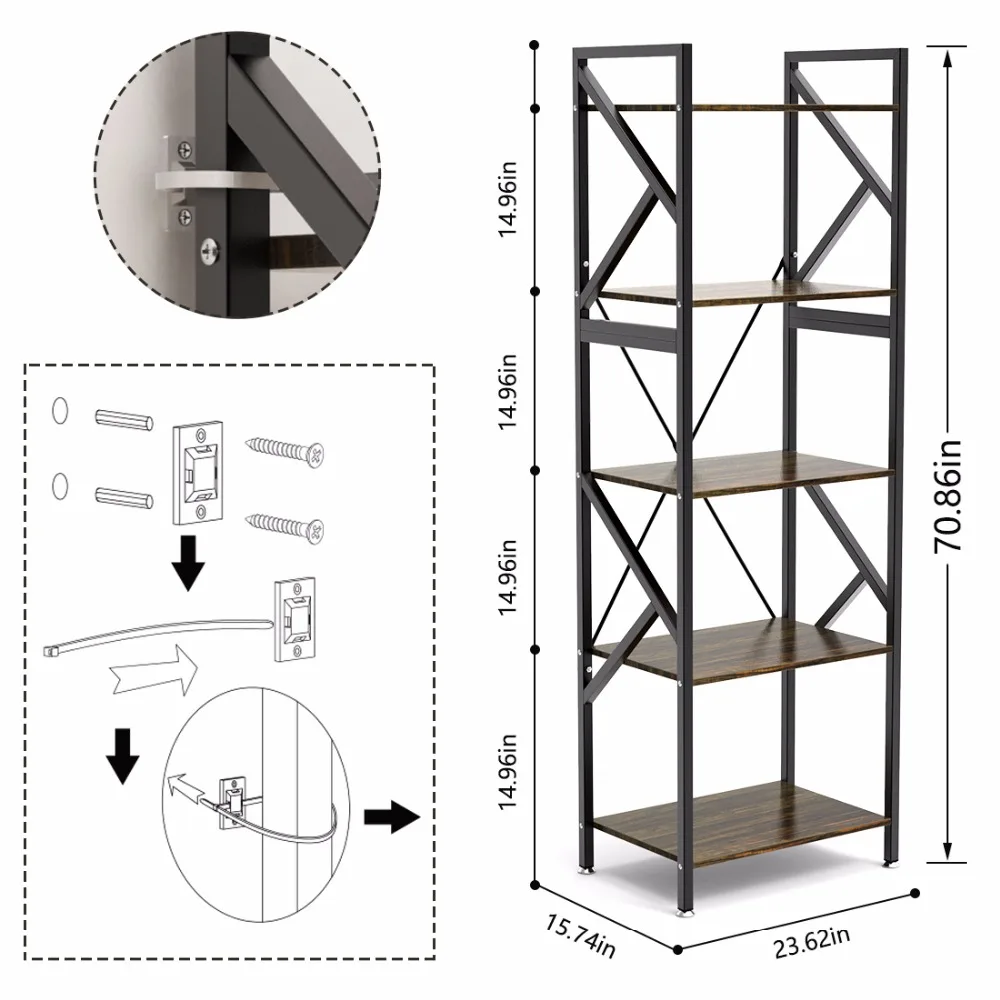5-الرف رف خمر ريفي رف كتب رف معدني + خزانة خشب Etagere الدائمة تخزين الرف الأثاث للمنزل مكتب 5-الرف رف خمر ريفي رف كتب رف معدني + خزانة خشب Etagere الدائمة تخزين الرف الأثاث للمنزل مكتب