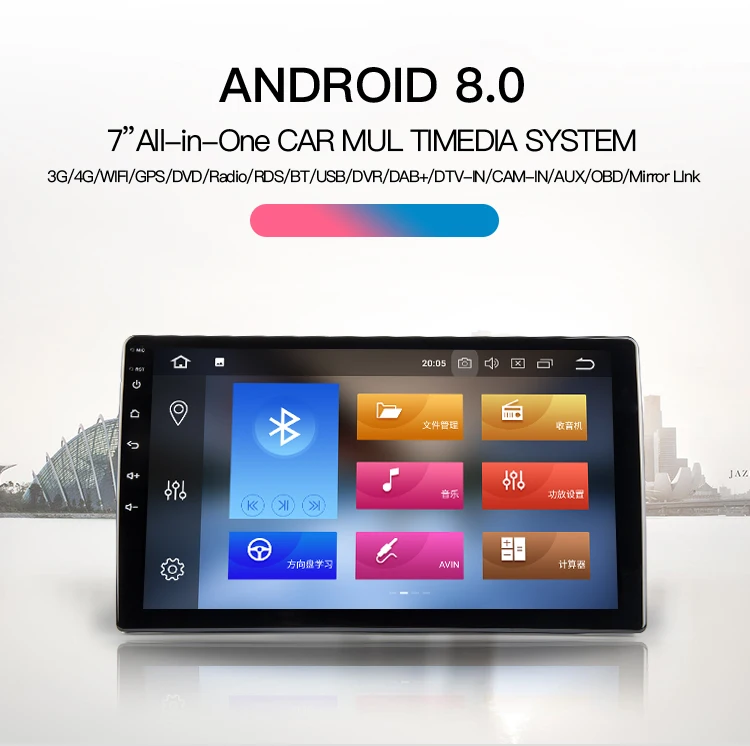 Top New Car DVD GPS Android 8.0 Radio Player GPS Navigation System Multimedia For VW Bora 2013 PX5 4GB+32GB 1