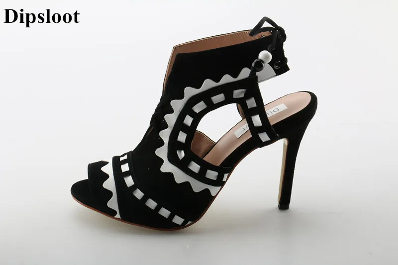 Dipsloot Woman Fashion Mixed Color Cut-outs Summer Gladiator Sandals Sexy Open Toe Girls Sandals Boots Woman Lace-up High Heels Dipsloot Woman Fashion Mixed Color Cut-outs Summer Gladiator Sandals Sexy Open Toe Girls Sandals Boots Woman Lace-up High Heels
