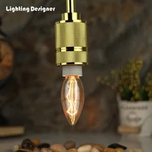 C35 светильник-свеча, винтажная лампочка эдисона E14, Маленький Винт 40 Вт, 220 В, головная лампа, настольная лампа, настенная лампа, декоративная лампочка, теплый белый цвет