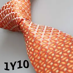 2018 последние Стиль Дизайн er галстук оранжевый/белый геометрический Дизайн платье/Для Мужчин's Интимные аксессуары/ подарок для Для