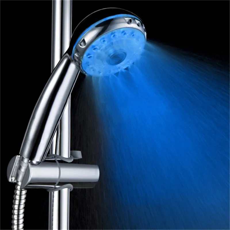 Günstige Niedrigsten Preis Einstellbare 3 Modus 3 Farbe LED Dusche Kopf Temperatur Sensor RGB Bad Sprinkler Badezimmer Produkt
