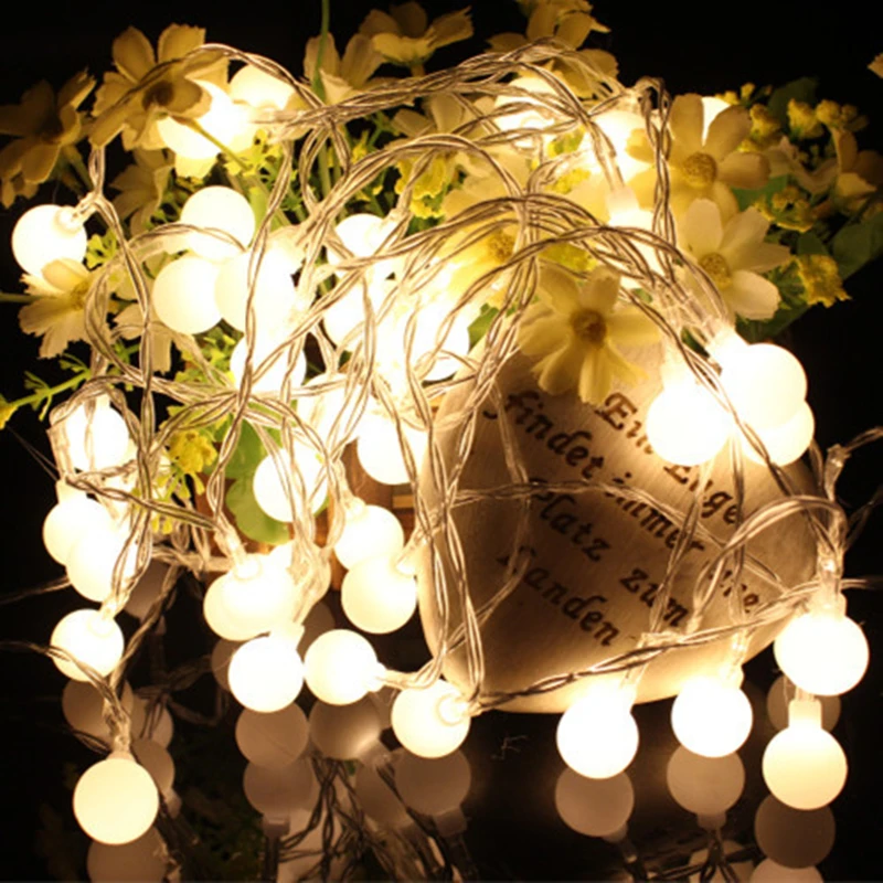 

100 LED Globe Festoon Party Ball string light outdoor led Christmas Lights Connectable fairy light wedding garden party garland
