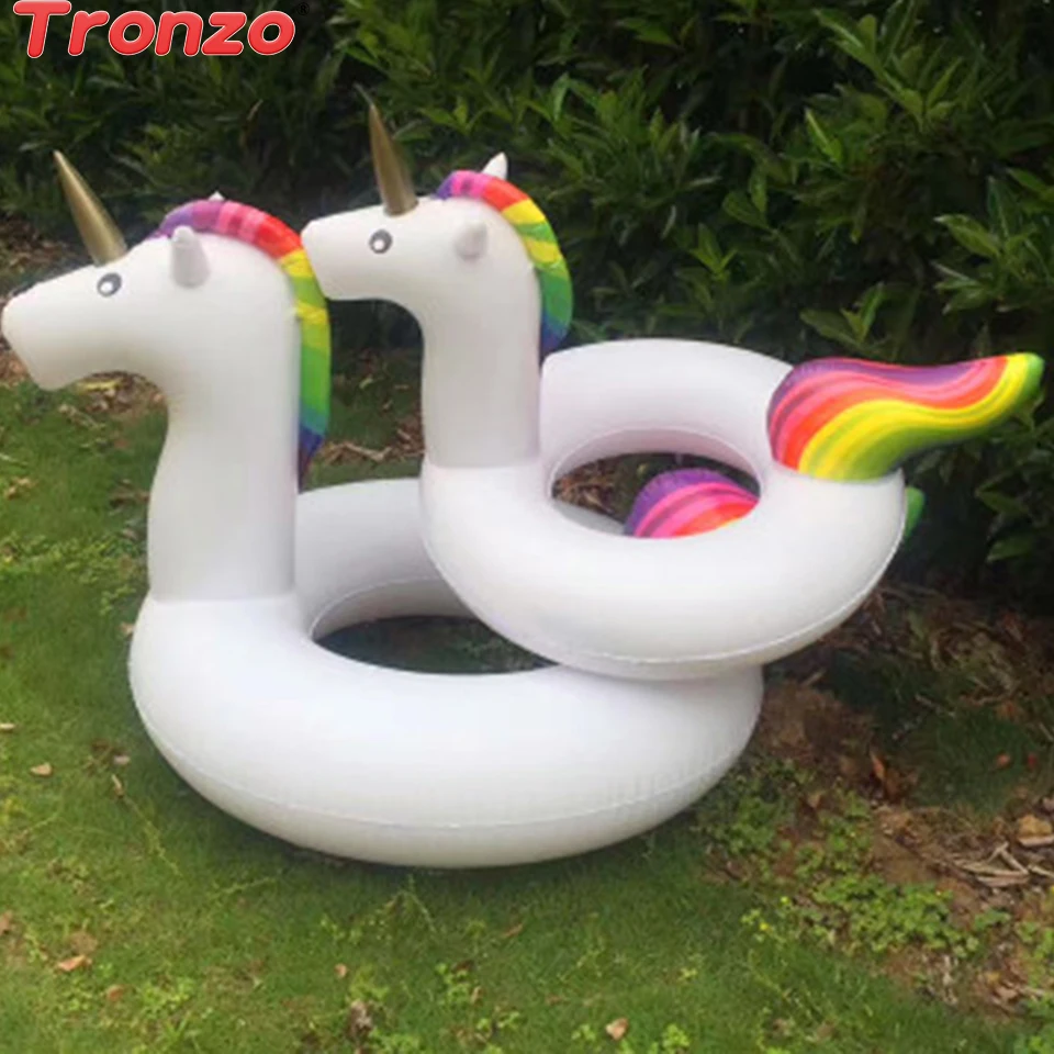 

Tronzo Inflatable Unicorn Swimming Ring Unicorn Party Decoration Float Summer Beach Pool Toy For Holiday Party Kids Adult Favors