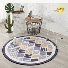 Геометрические серьги-капельки с рисунком, круглый ковер, спальня, гостиная, Противоскользящий коврик