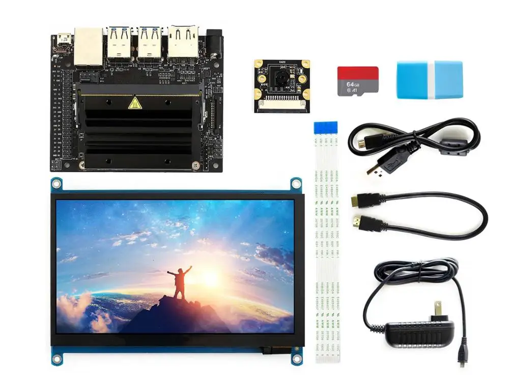 NVIDIA Jetson нано комплект разработчика небольшой AI компьютер 128-core Maxwell GPU четырехъядерный процессор ARM Cortex-A57 Процессор 4 Гб 64 бит LPDDR4 - Комплект: Комплект 4