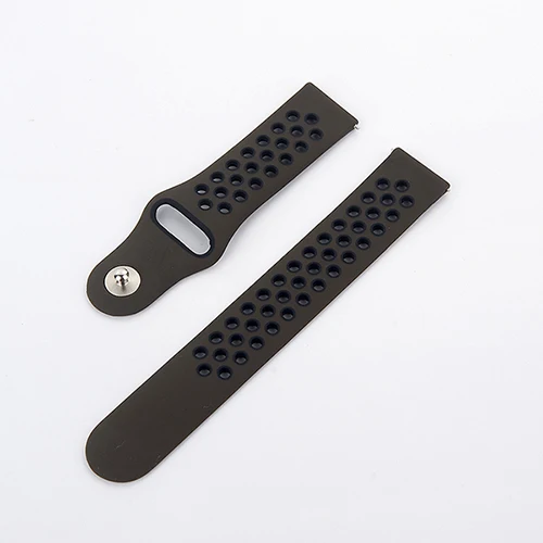 20 мм силиконовый сменный дышащий ремешок для часов Garmin Vivoactive 3, samsung gear S2 S3 22 мм 42 46 мм спортивные ремешки для часов - Цвет: Brown Black