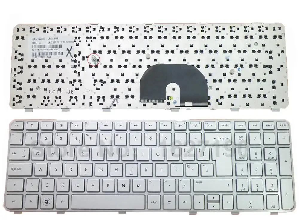 Buy New UK Keyboard Laptop for HP DV6 6000 SILVER