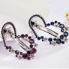 Модные женские заколки с кристаллами в форме сердца персика, винтажные стразы, заколка для волос, заколка для волос, аксессуары для укладки волос