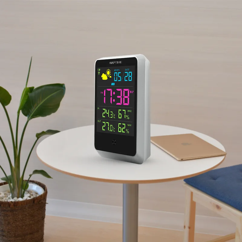 

DIY thermometer and hygrometer, weather forecaster intelligent alarm clock, multi-function wireless day temperature hygrometer