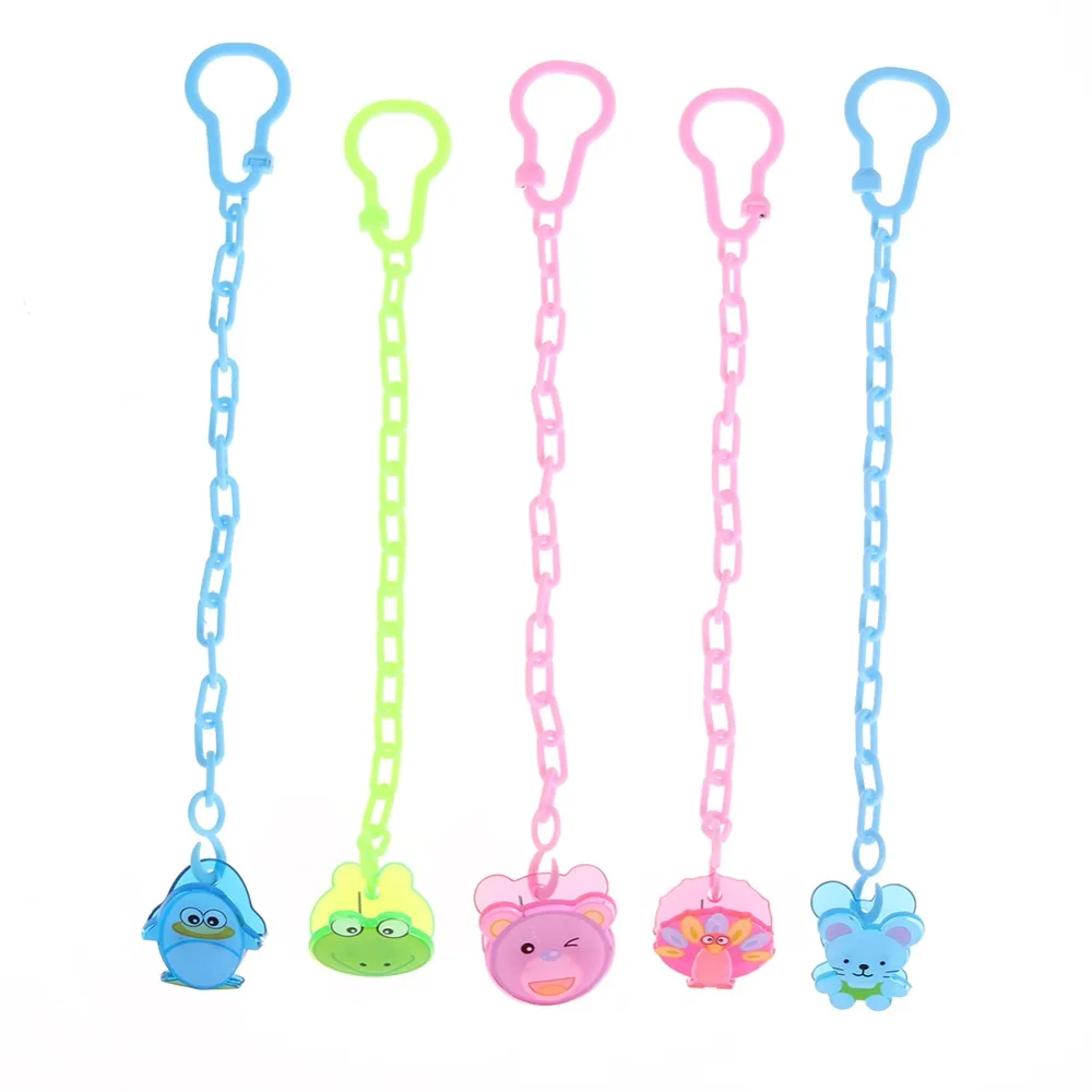 

Cartoon Animals Shape Pacifier Nipple Safe PP Strap Pacifier Frog Bear Clip Chain Holders Newborn Baby Feeding Accessories