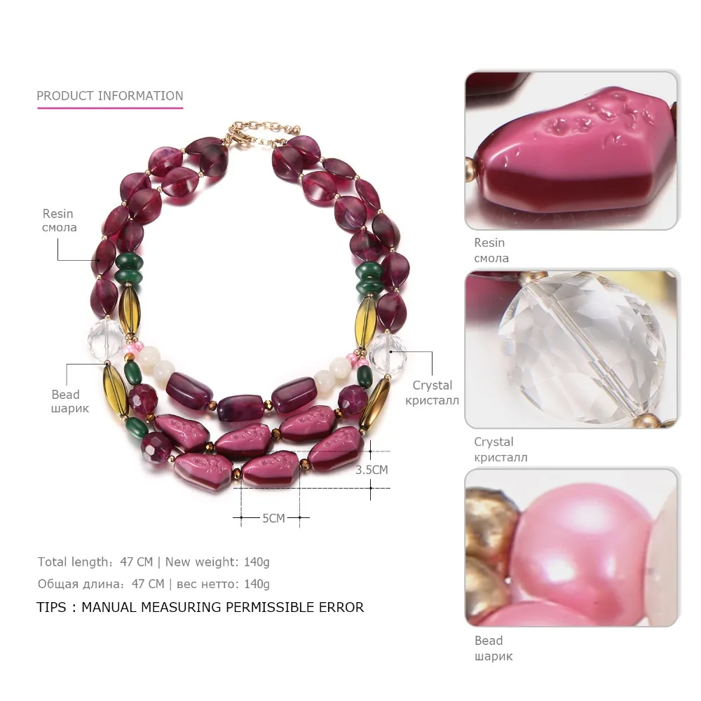 eManco-3-Colors-Ethnic-Style-Multi-Layers-Choker-Necklaces-Women-Brown-Resin-Crystal-Necklace-Jewelry-for (3)