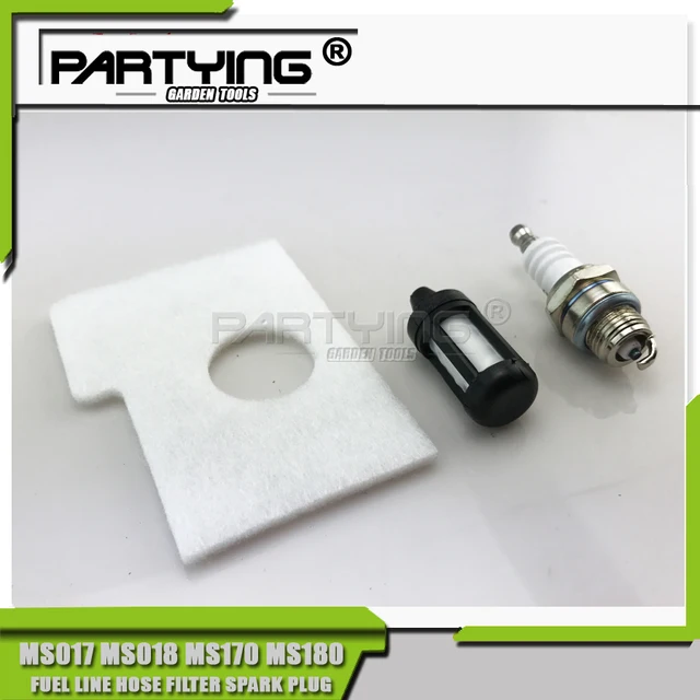 3 Sets New Air Filter Fuel Spark Plug For Stihl Chainsaw Chain Saw MS170 MS180 3 Sets New Air Filter Fuel Spark Plug For Stihl Chainsaw Chain Saw MS170 MS180