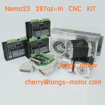 

3axis Nema23 stepper motor 287oz-in 1.0A & stepper motor driver DM542A &POWER SUPLLY for CNC controller kit Laser Mill Engraving