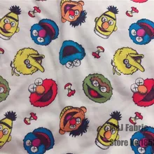 50x160 см Улица Сезам Лоскутная трикотажная хлопчатобумажная ткань для детской ткани постельные принадлежности Текстиль для шитья Тильда кукольная ткань