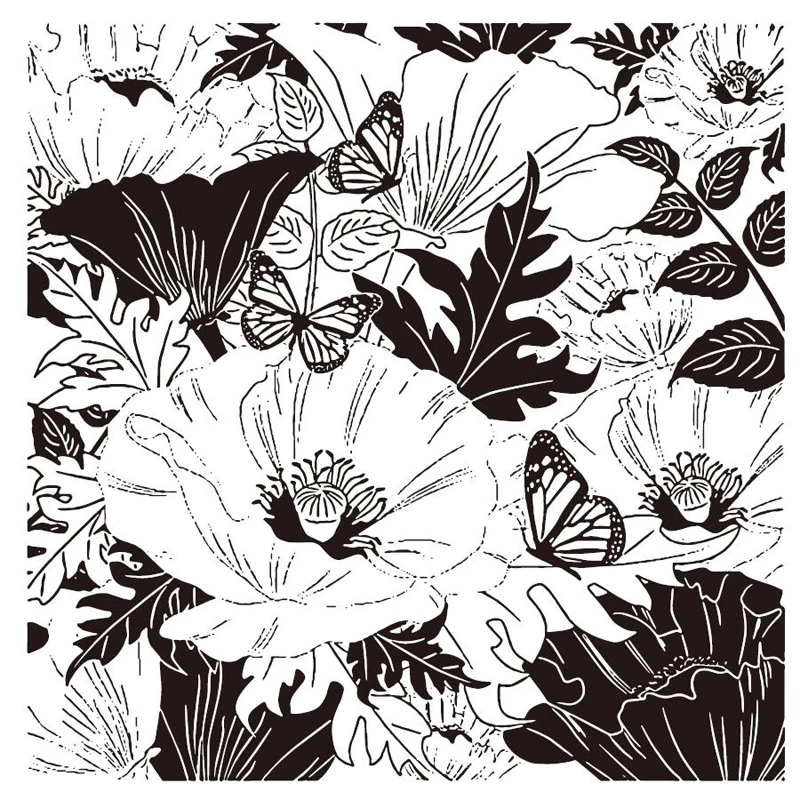 

KLJUYP Flower Background Clear Stamps Scrapbook Paper Craft Clear stamp scrapbooking 426