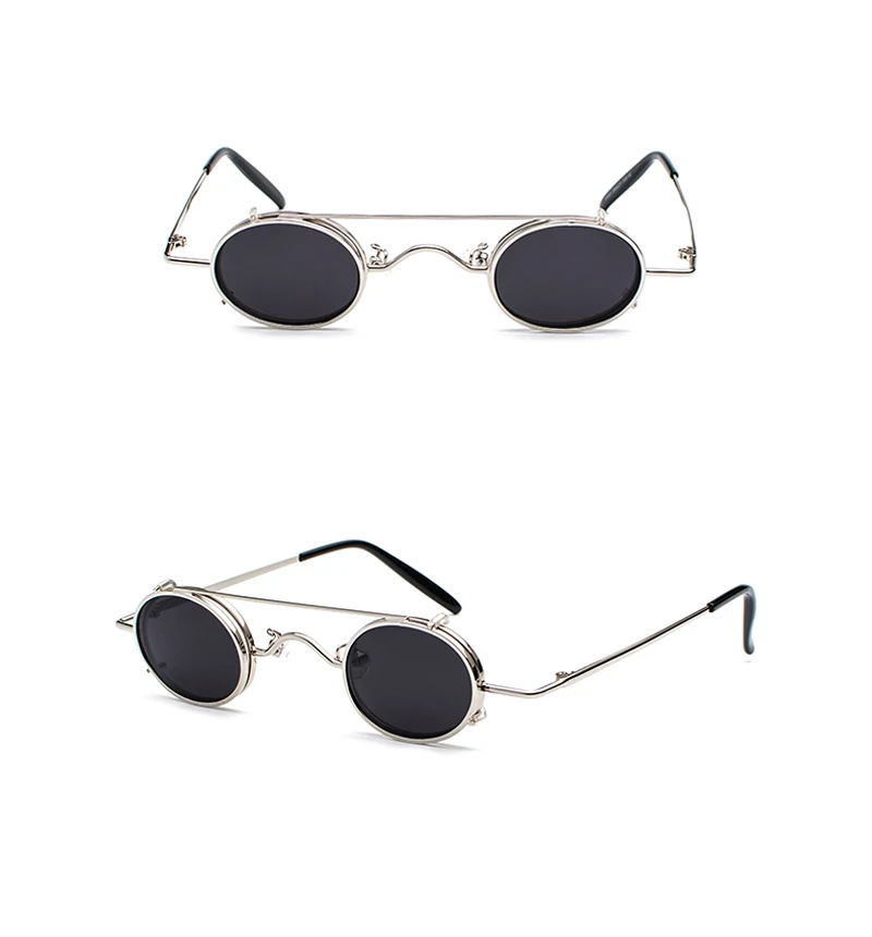 Mincl/ мужские солнцезащитные очки для близорукости клип очки на зажиме на двойном предназначении вождения зеркальные очки маленькие овальные солнцезащитные очки FML