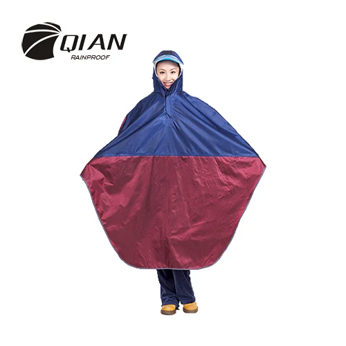 Qian rainproof взрослых мульти-функциональный Открытый пончо дождевик Оксфорд Материал Восхождение Велоспорт туристическое снаряжение плащи - Цвет: Blue