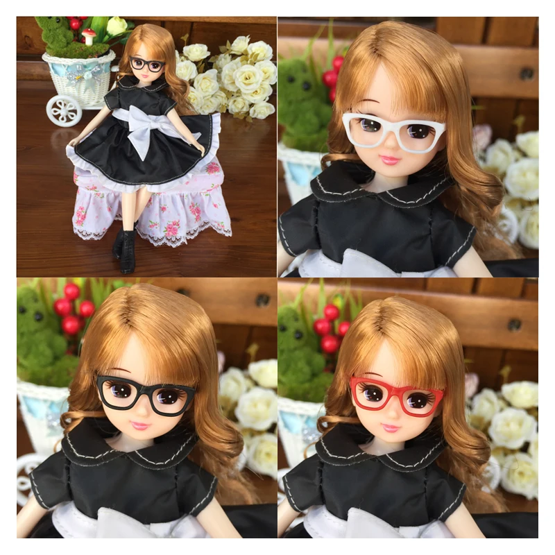 Модные новые стильные аксессуары для кукол, красные, черные, белые солнцезащитные очки для licca BB 1:6, куклы, очки для Барби Кен