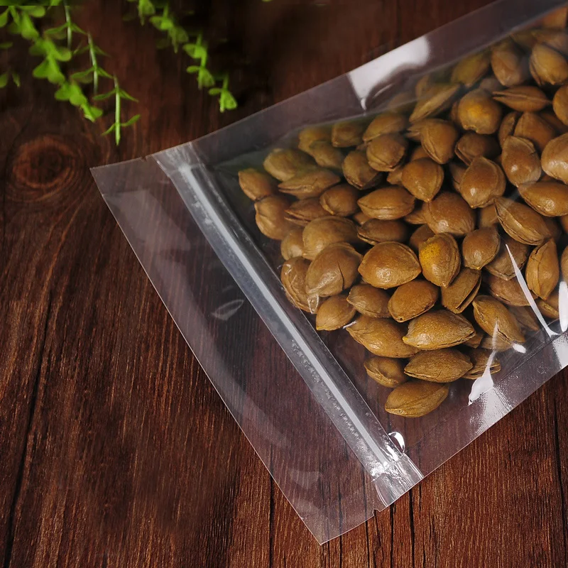 Встать Пищевой Мешок Упаковка Прозрачный Пластиковый Пакет Zip Lock Ziplock