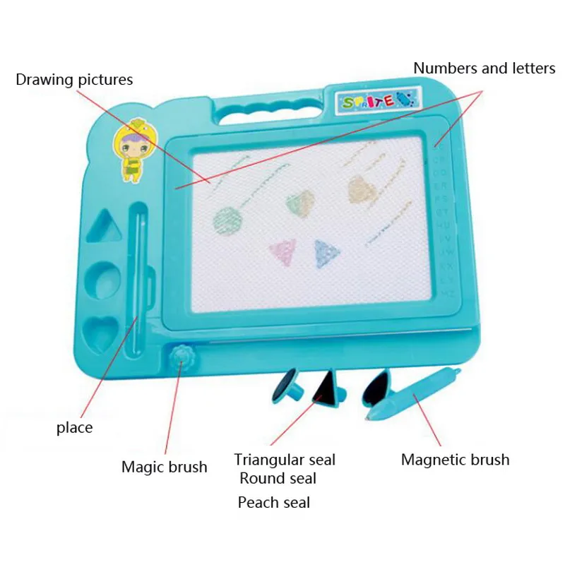  Kindergarten Plastic Magnetic Preschool Toy Baby Kid Child Writing Board Drawing Sketch Sketcher Pa - 33018279541