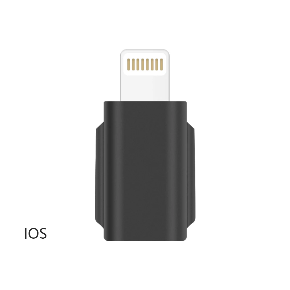 Micro USB TYPE-C IOS разъем для телефона ручной карданный камеры аксессуары смартфон адаптер разъем для DJI Osmo Карманный - Цвет: Черный