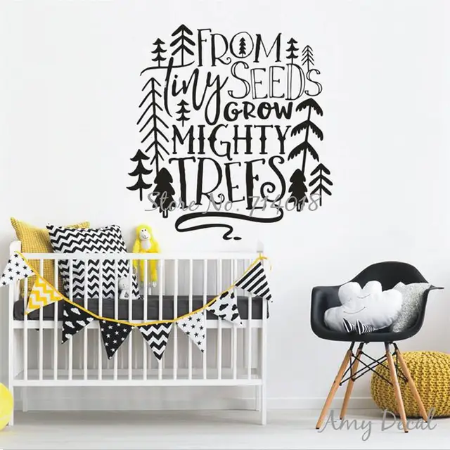 From Tiny Seeds Grow Mighty Trees Wall Sticker Quotes Woodland Fascinating Wall Sticker Quotes From Tiny Seeds Grow Mighty Trees Wall Sticker Quotes Woodland Fascinating Wall Sticker Quotes