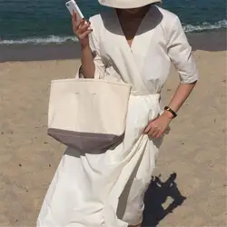 Холщовая Сумка Новинка 2019 цвета соответствующие простые большого объема Холщовая Сумка большая сумка для покупок женская сумка