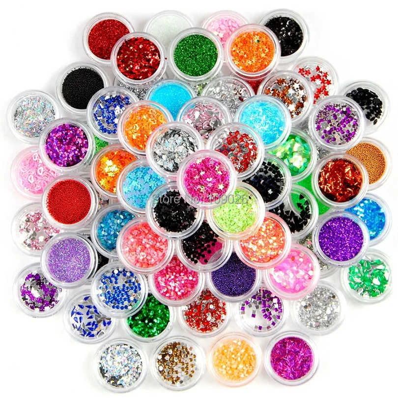 Arte do Unha pó para uv Novo! Cores Strass Brilho pó Decoração Gel Polonês Acrílico Dicas 2020 80
