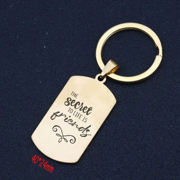 Engraved The Secret To Life Is Friends Keychain For Best Friends Gift Friendship Fashion Jewelry Charm Key Ring Holder Tag
Engraved The Secret To Life Is Friends Keychain For Best Friends Gift Friendship Fashion Jewelry Charm Key Ring Holder Tag