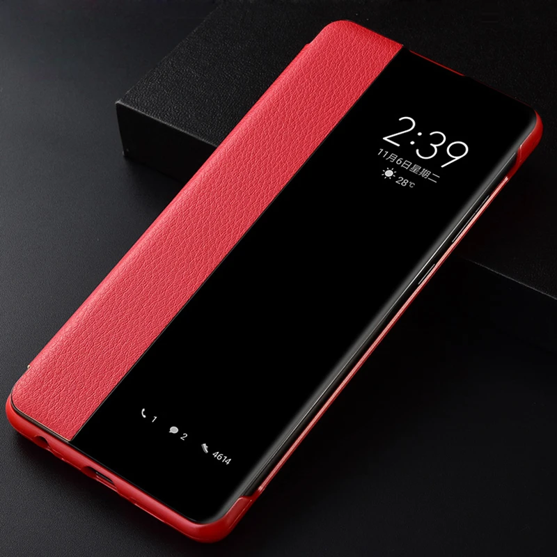Чехол для huawei P20 lite smart view auto sleep/wake up кожаный флип чехол pro p 30 P30 Pro P10|Чехлы-книжки| |
