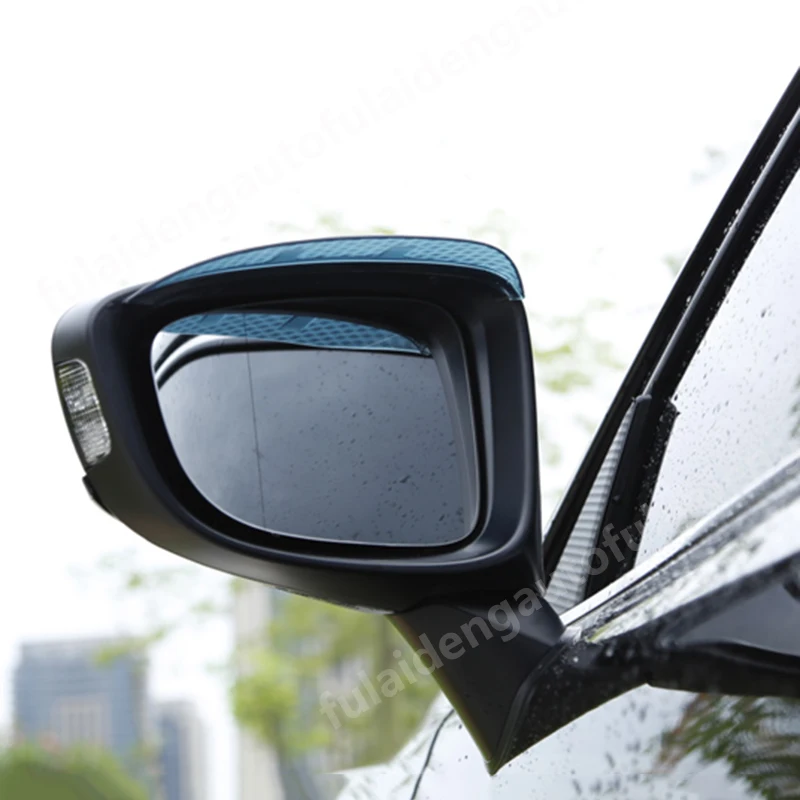 2pcs For Mazda CX3 CX-3- ABS Carbon fiber Rear View Mirror Rain Eyebrow Cover Trim Car Styling Accessories