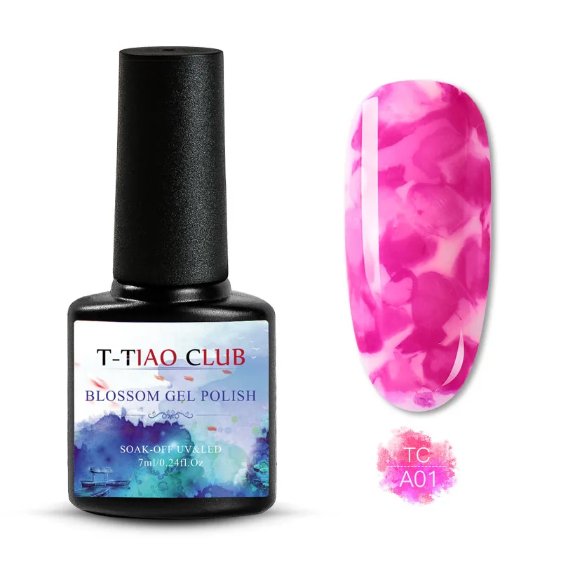 T-TIAO CLUB Blooming Painting Nail Gel Polish Effect Flower Blossom Nails Gel Soak off UV Gel Varnish Manicure Nail Art Lacquer - Цвет: EZ115