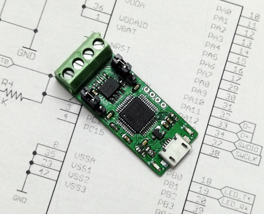 Адаптер анализатор отладки CAN BUS AZSMZ USB USB2CAN canact CANable с открытым исходным кодом
