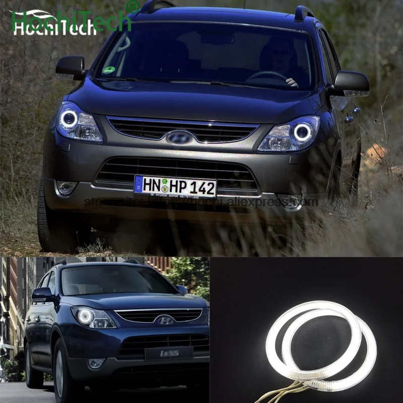 

for Hyundai veracruz ix55 2007-2012 car styling 4pcs White Headlight Halo Rings CCFL Angel Eyes Light Kit daytime light DRL