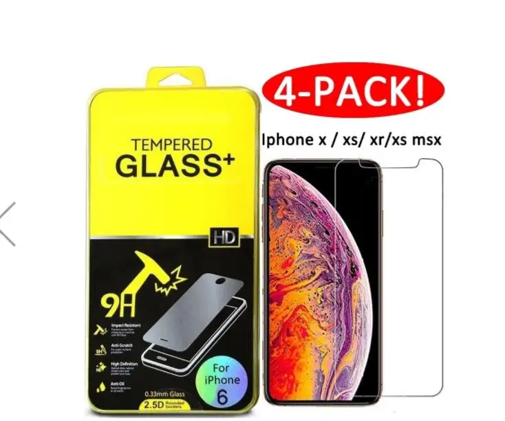 Закаленное Стекло для iPhone 8 Plus Экран протектор 7 пленка X XS XR MAX 6 6s 5 5S 5C SE 4 4S|Защитные