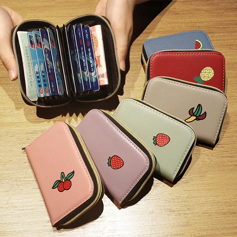 

APP BLOG Cute Strawberry Women Travel Passport Cover ID Credit Cards Bag Case PU Leather Business Pillow Card Holder Wallet 2019