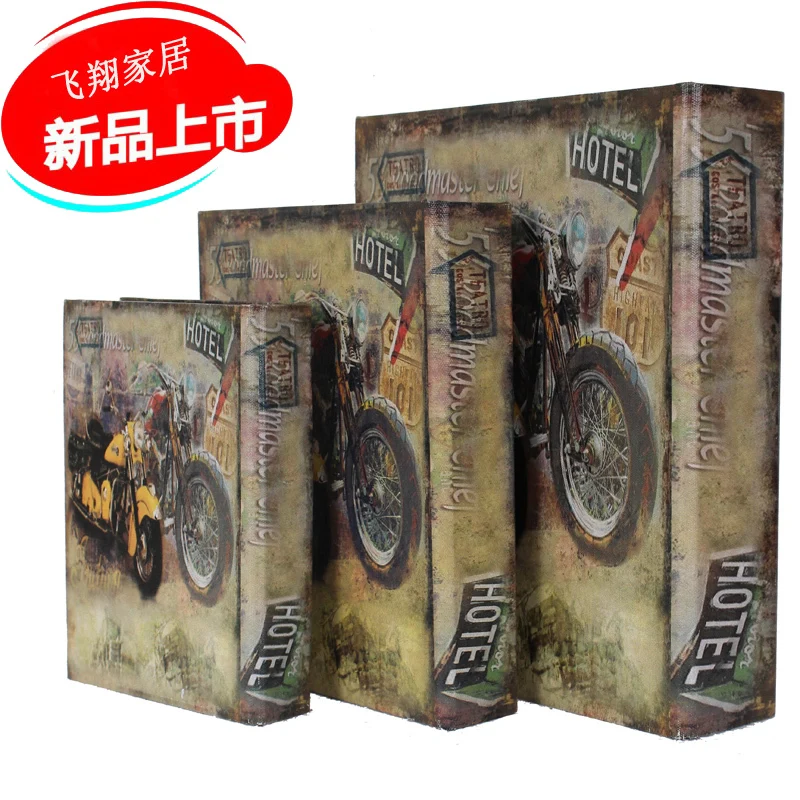 

European modern retro simulation study book fake book props photography book bookcase decoration box storage box Decoration