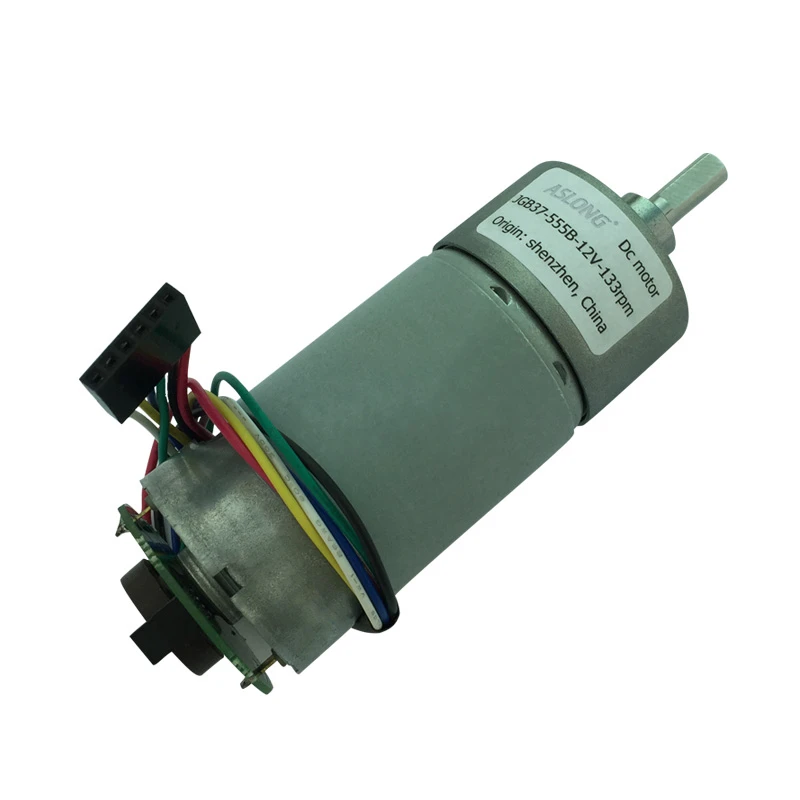 

JGB37-555B Encoder DC Gear Motor Motor Speed Measuring Disk Motor 6V 12V 24V 5RPM-640RPM LF1