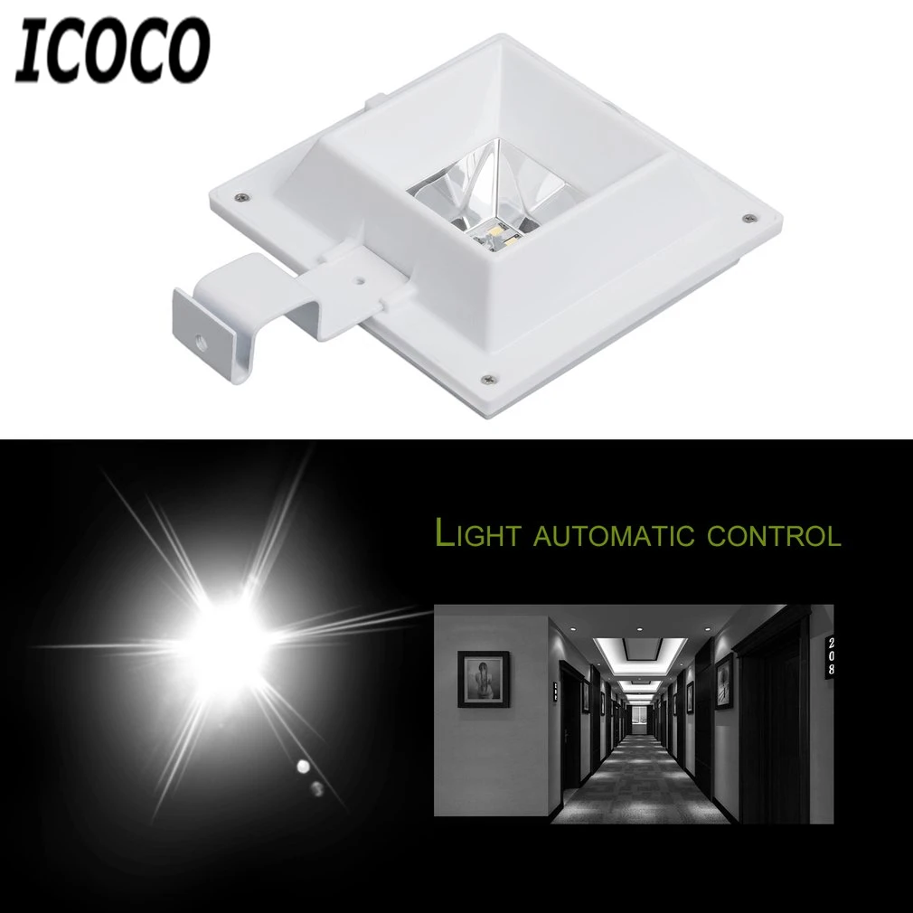 Waterproof 6 LED Solar Light Security Roof Gutter Lamp Garden Yard Outdoor Sensor Wall Lamp Emergency Lighting White/Warm white