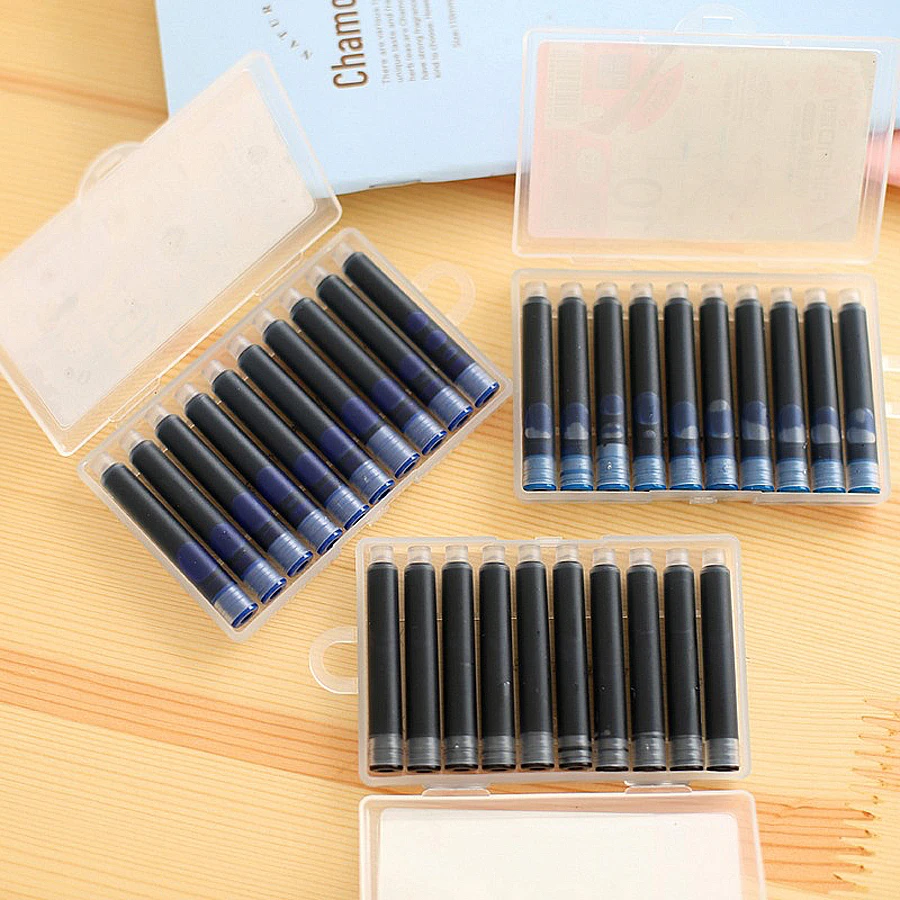 Aihao INK-006 одноразовые нестираемые черные чернила и стираемые синие темно-синие чернила для авторучки капсулы перьевые чернила для ручек заправки