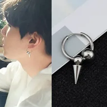 KPOP DNA Корейская V Мода 1 шт. ювелирные изделия Bangtang серьги для мальчиков Suga серьги-гвоздики для женщин мужчин