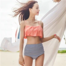 Женский комплект с бюстгальтером и шортами,, летний бандажный полосатый купальный костюм, модная пляжная одежда, купальник