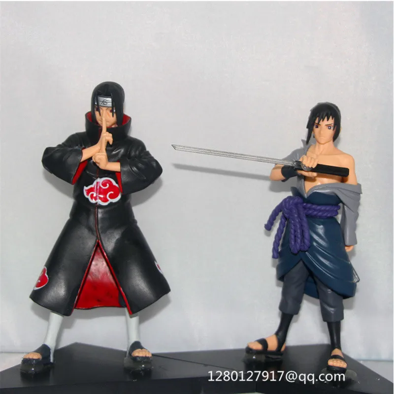 

2Pcs/lot Naruto Shippuden 7 Generation Uchiha Sasuke & Uchiha Itachi PVC Action Figure Collectible Model Toy 18 CM P270