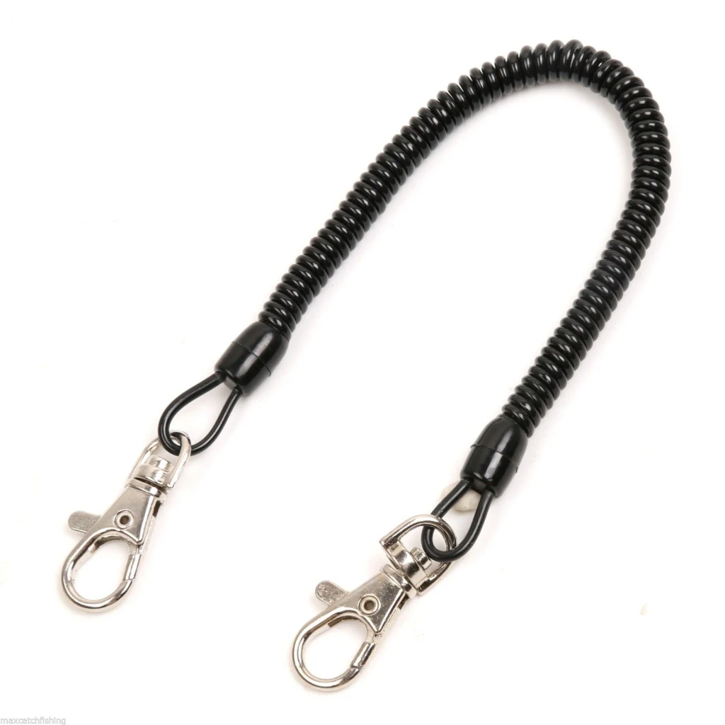 Multifunction Fly Fishing Lanyard with Quick Release Buckle Coiled Lanyard Extends to 1.3m La pesca Lanyard un cordon de peche